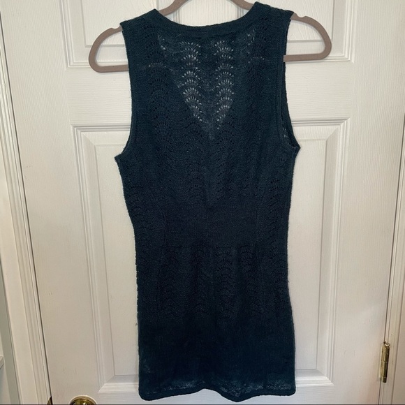 Noa Noa Wool Mohair along Teal Sleeveless Sweater Vest Small - Picture 3 of 8